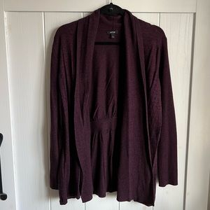 Apt 9 XL Cardigan Purple Black Long Sleeve Sweater